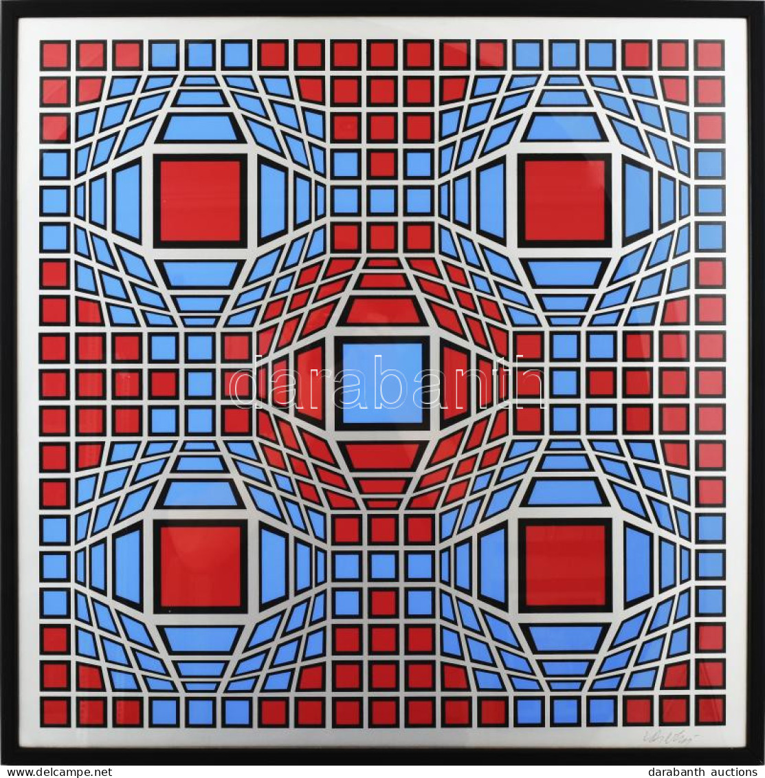 Victor Vasarely (1908-1997): ARG-VIT. Szitanyomat, Papír. Jelezve Jobbra Lent. Hátoldalán Számozott: 54/190. Vasarely Ce - Autres & Non Classés