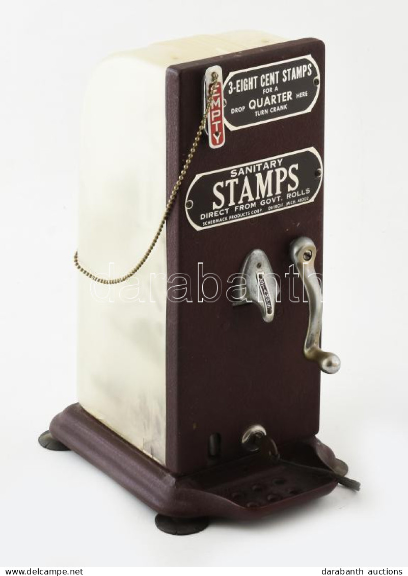 Cca 1950 Shermack Model 306 Bélyegautomata. Működő, Szép állapotban / Shermack Stamp Vending Machine. Works Well, With K - Autres & Non Classés