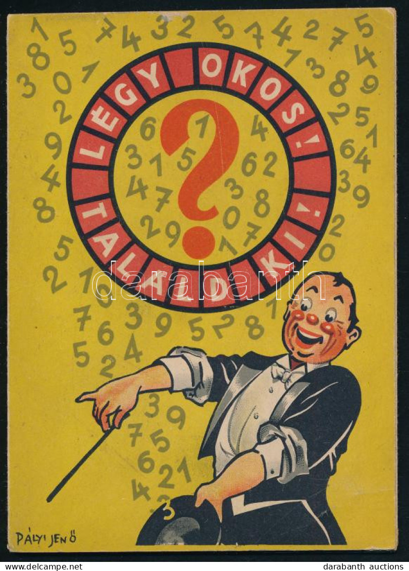 Légy Okos! Találd Ki! Fejtörő Feladatgyűjtemény, Pályi Jenő Grafikáival. 6 Lapos Leporello - Otros & Sin Clasificación