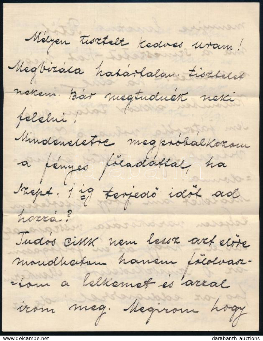 1907. Jun. 27 Jászai Mari (1850-1926) Színésznő Autográf Levele Gerő Ödön (1863-1939) újságíró, Szerkesztőnek, A Pesti N - Non Classificati