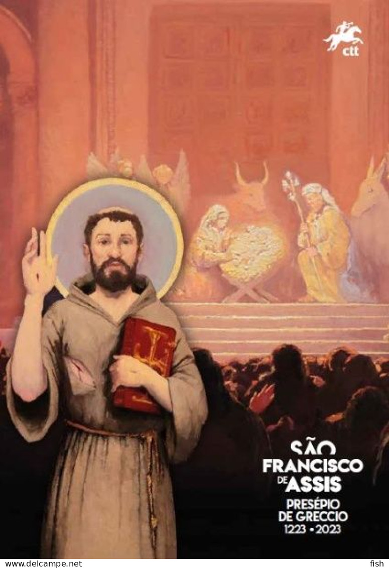 Portugal  & PGSB 800 Years Of Assisi Saint Francis, Greccio Nativity Scene 1223-2023 (68087) - Markenheftchen