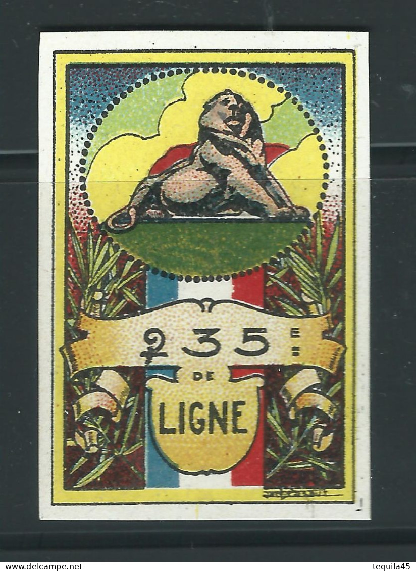 Rare : Vignette DELANDRE - France 235 éme Régt D'infanterie De Ligne - 1914 -18 WWI WW1 Poster Stamp - Erinnophilie