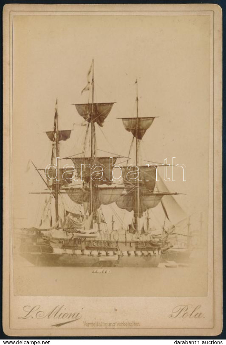 Cca 1860 Az S.M.S. Bellona 44-es Fregatt (ca 1840-1903) Hajóról Készült Kabinetfotó. A Hajóról Kapta A Nevét Polában A B - Other & Unclassified