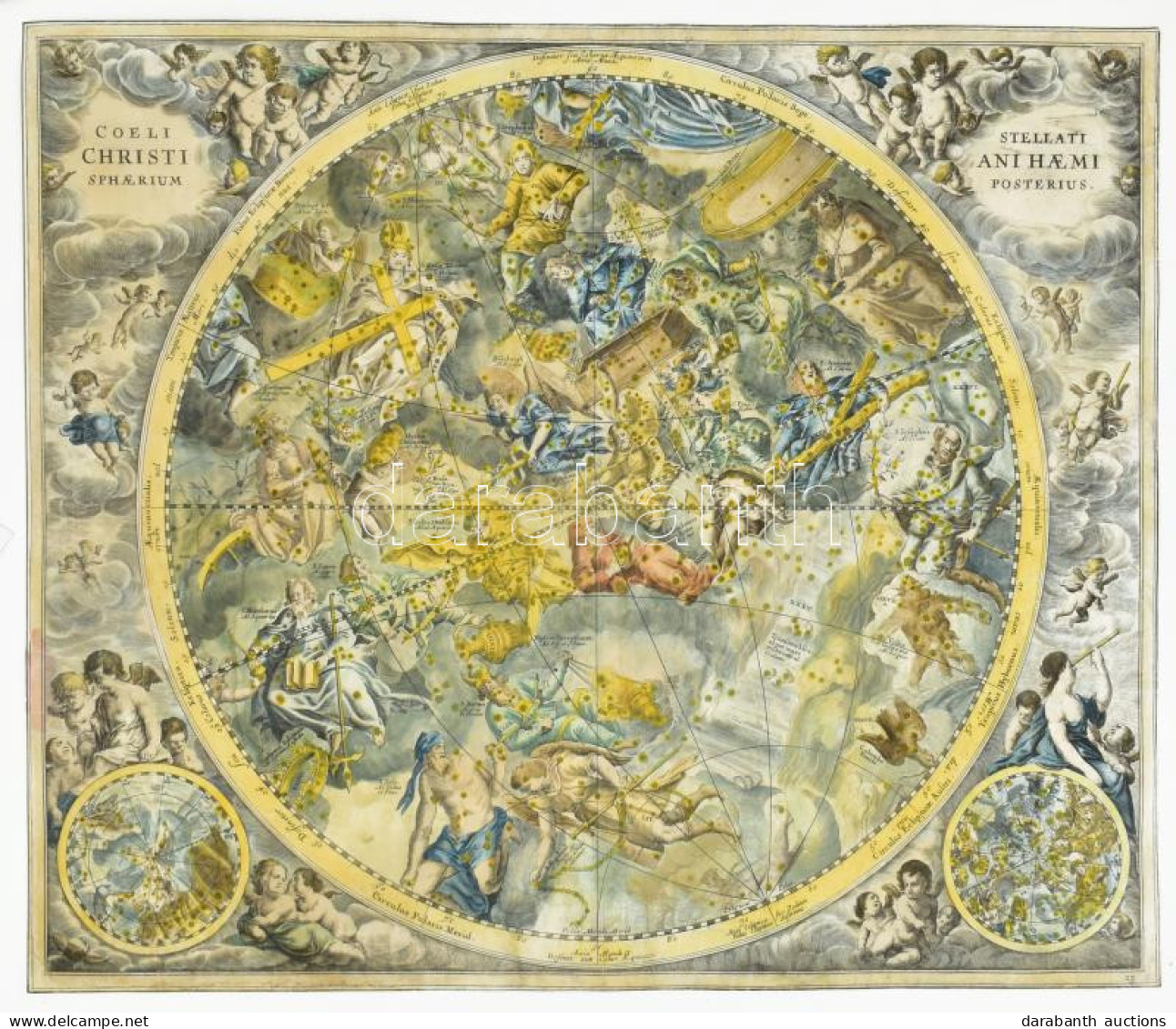 Andreas Cellarius (1596-1665) Coeli Stellati Christiani Haemisphaerium Posterius. - A Keresztény égbolt Csillagtérjépe S - Autres & Non Classés
