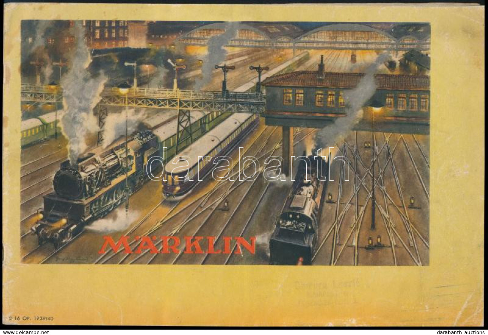 1939/1940 Märklin Modellvasút és Játékok Katalógusa, Elején Chumra László Pecsétjével, Hiánytalan - Ohne Zuordnung