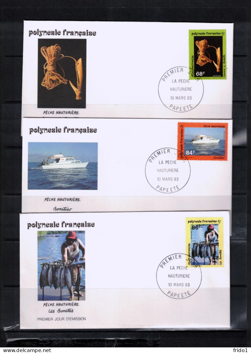 French Polynesia 1993 Fishing FDC - Storia Postale