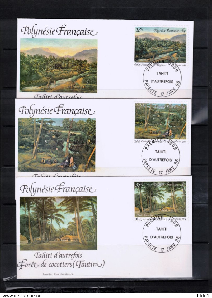 French Polynesia 1996 Tahiti D'autrefois FDC - Lettres & Documents