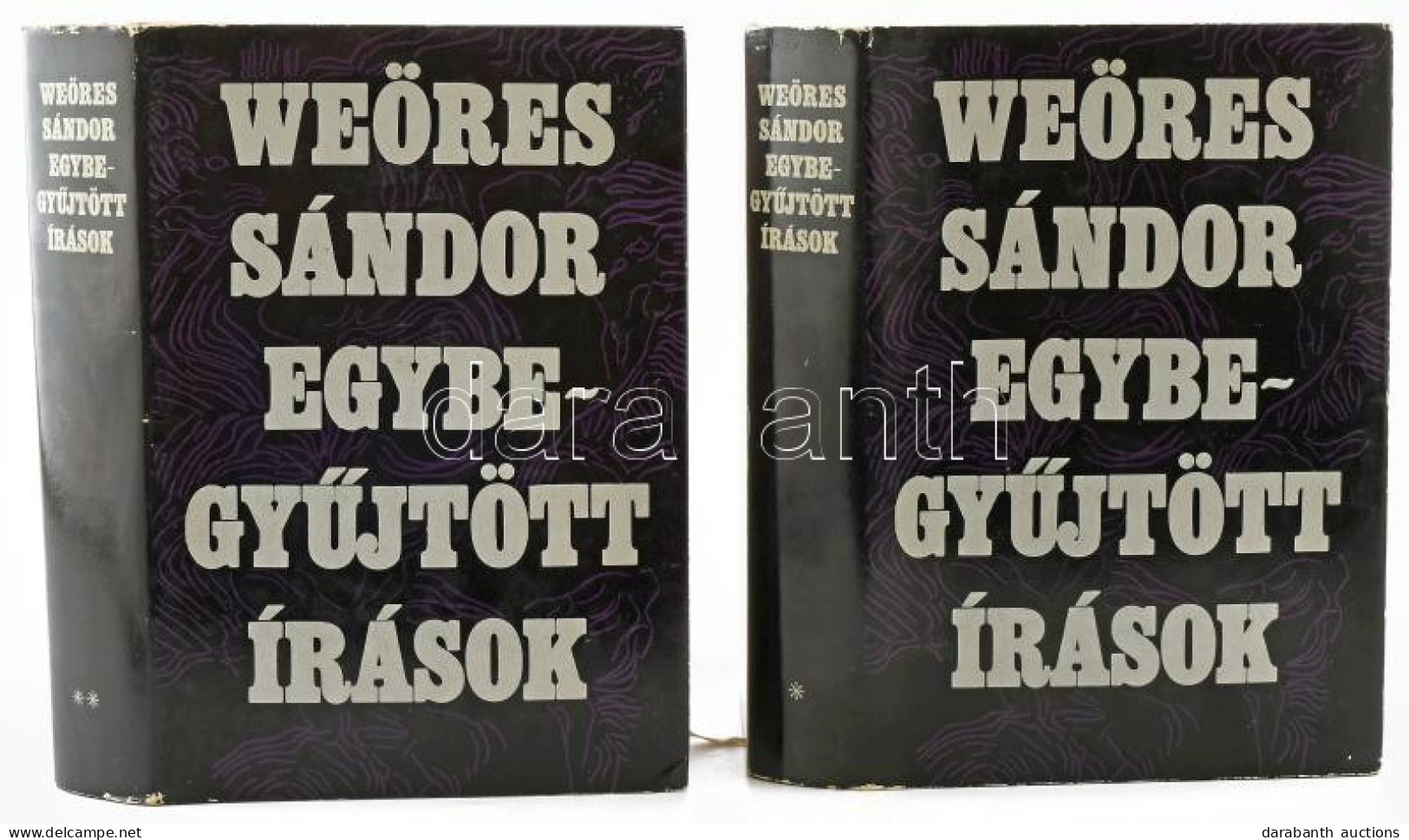 Weöres Sándor: Egybegyűjtött írások. I-II. Köt. (DEDIKÁLT!) Bp., 1970, Magvető, 1 T. + 723+(1) P.; 831+(1) P. Kiadói Egé - Non Classés