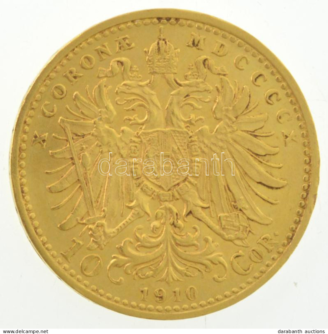 Ausztria 1910. 10K Au "Ferenc József" (3,40g/0.900) T:AU Kis Ph /  Austria 1910. 10 Corona Au "Franz Joseph" (3,40g/0.90 - Non Classificati