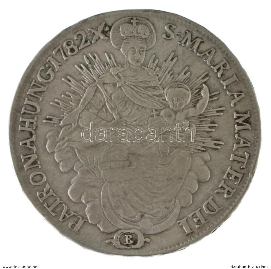 1782B Tallér Ag "II. József" Körmöcbánya (13,90g) T:XF Kis Ph. / Hungary 1782B Thaler Ag "Joseph II" Kremnitz (13,90g) C - Ohne Zuordnung