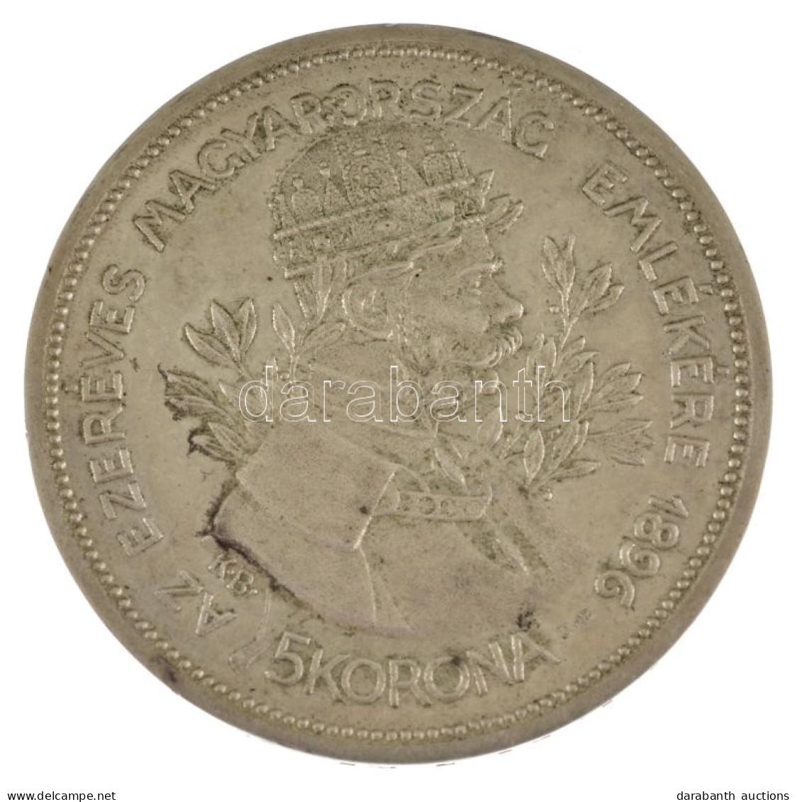 1896KB 5K Ag "Az Ezeréves Magyarország Emlékére" 1967-ben Készült Artex-veret U.P. Jelzéssel, Dísztokban (24,21g/36mm) T - Ohne Zuordnung