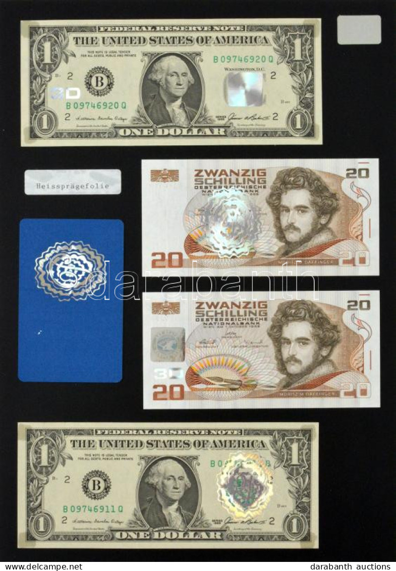 Amerikai Egyesült Államok 1985. 1$ (2x) "Federeal Reserve Note" Kék Pecsét, "Katherine Davalos Ortega - James Addison Ba - Zonder Classificatie