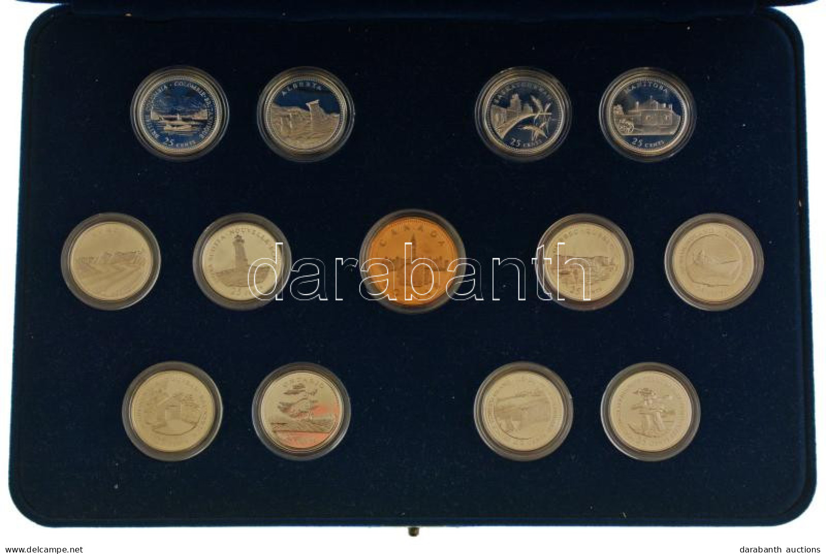 Kanada 1992. 25c Ag (0.925) (12xklf) + 1$ Bronzozott Ni "125 éves A Kanadai Konföderáció" érmeszett Dísztokban, Mindegyi - Ohne Zuordnung