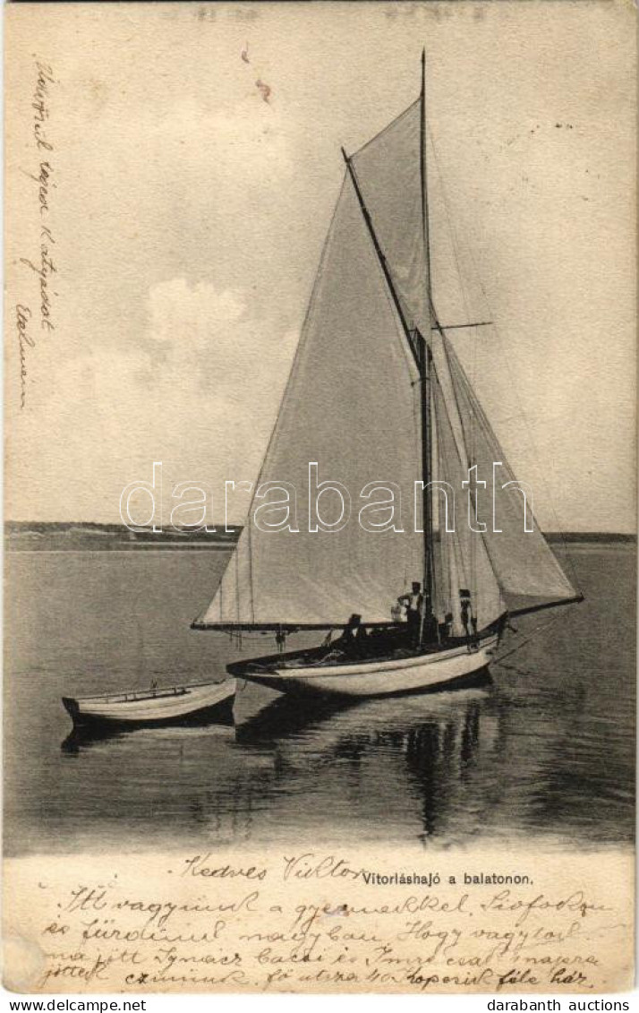 T3 1906 Balaton, Vitorlás Hajó. Balázsovich Gyula Fényképész 1905. (EB) - Zonder Classificatie