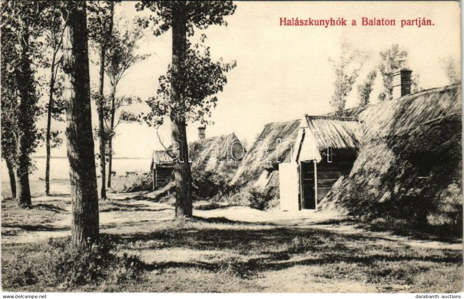 T2 1936 Balaton, Halászkunyhók A Parton. Mérei Ignác 529. - Ohne Zuordnung