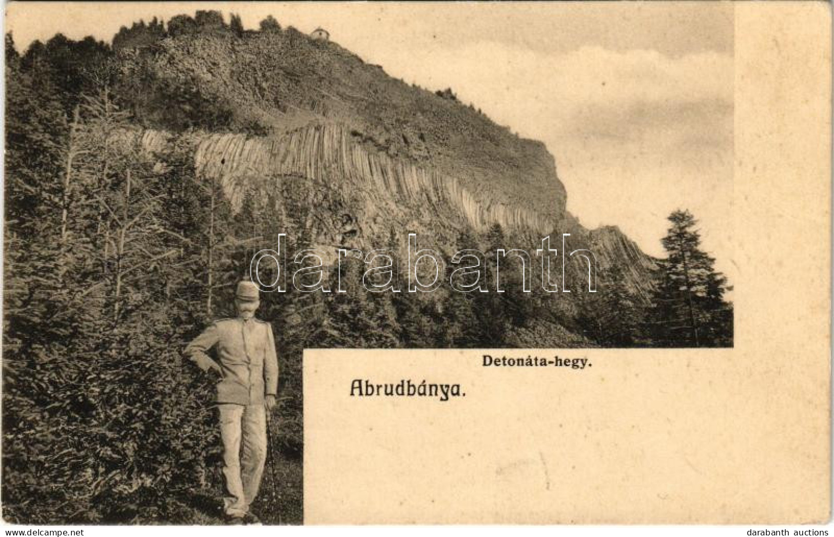 T2/T3 1912 Abrudbánya, Abrud; Detonáta és Katona. Skalangya József Kiadása / Detunata / Mountain, K.u.K. Soldier (EK) - Ohne Zuordnung