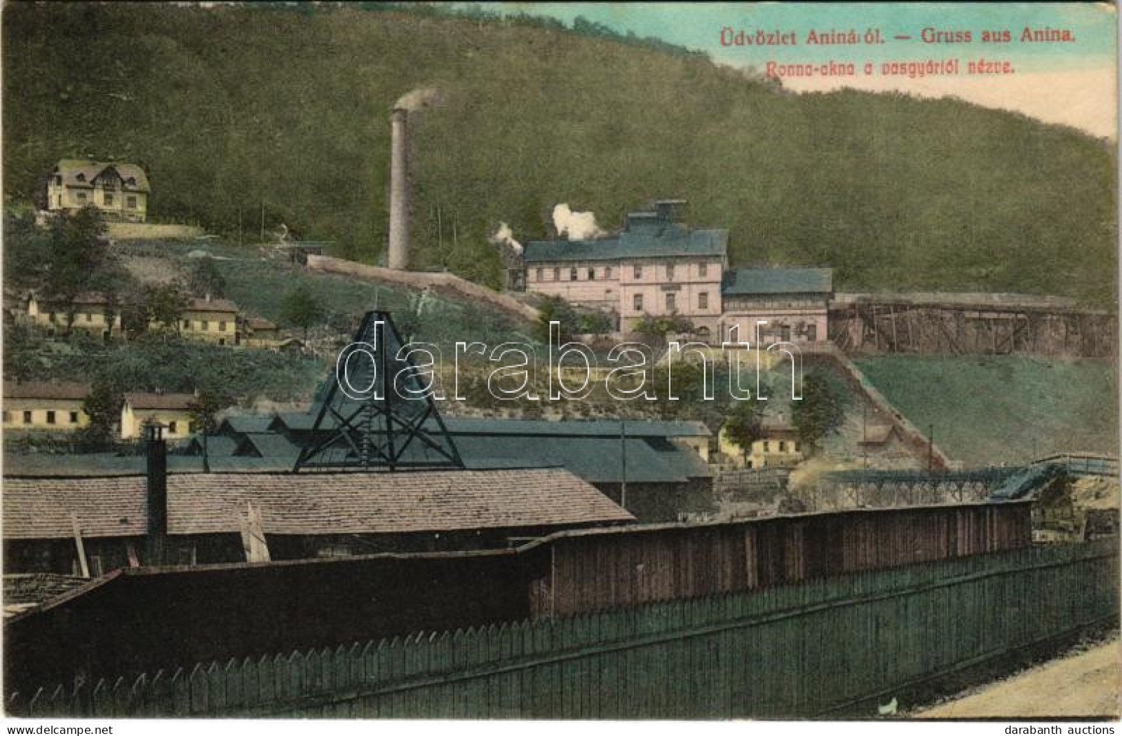 T2/T3 1911 Anina, Stájerlakanina, Stájerlak, Steierdorf; Ronna Akna A Vasgyártól Nézve. Hollschütz / Mine, Iron Works, F - Ohne Zuordnung