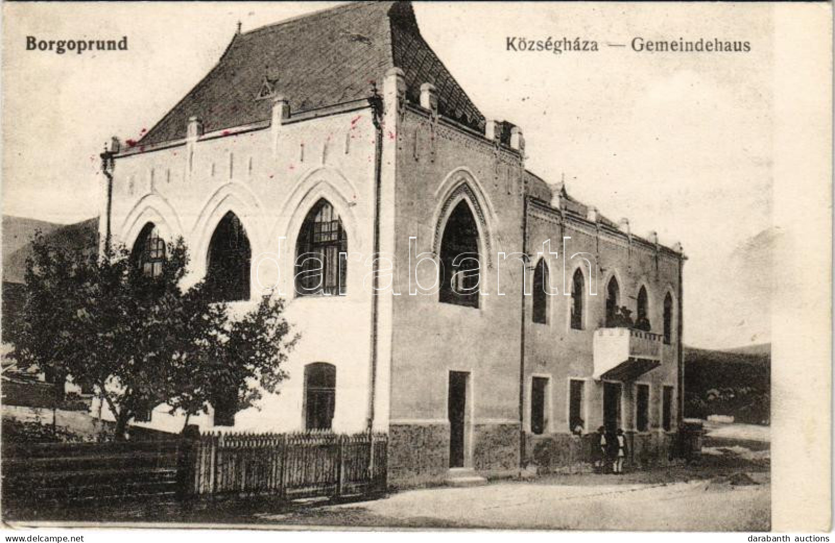 T2/T3 1916 Borgóprund, Borgó-Prund, Prundu Bargaului; Községháza. Fogyasztási Szövetkezet Kiadása / Gemeindehaus / Town  - Unclassified