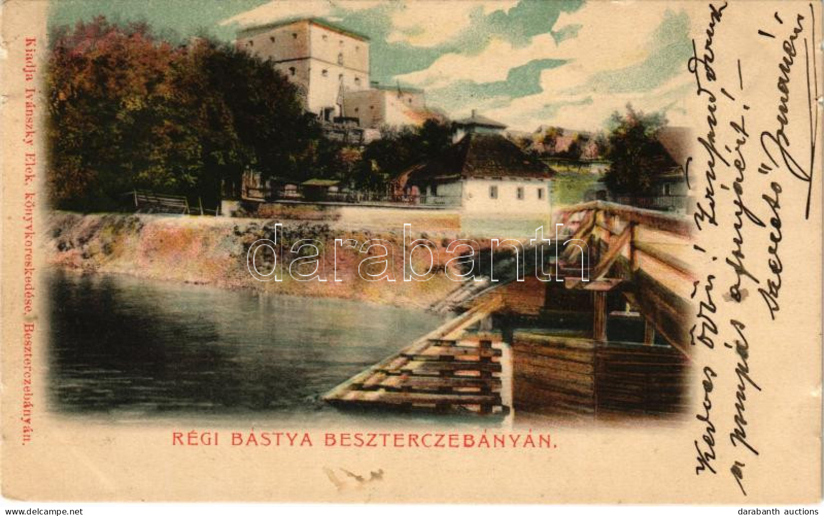 T2/T3 1903 Besztercebánya, Banská Bystrica; Régi Bástya. Ivánszky Elek Kiadása / Old Bastion Tower (kis Szakadások / Sma - Non Classés