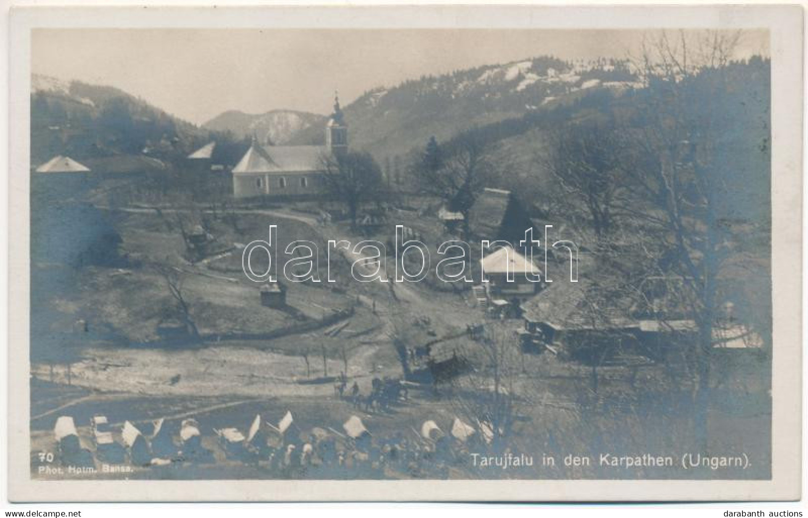 ** T1 Tarújfalu, Novoselytsya, Noua Sulita (Huszt, Khust); Katonai Tábor A Kárpátokban / WWI Military Camp In The Carpat - Non Classés