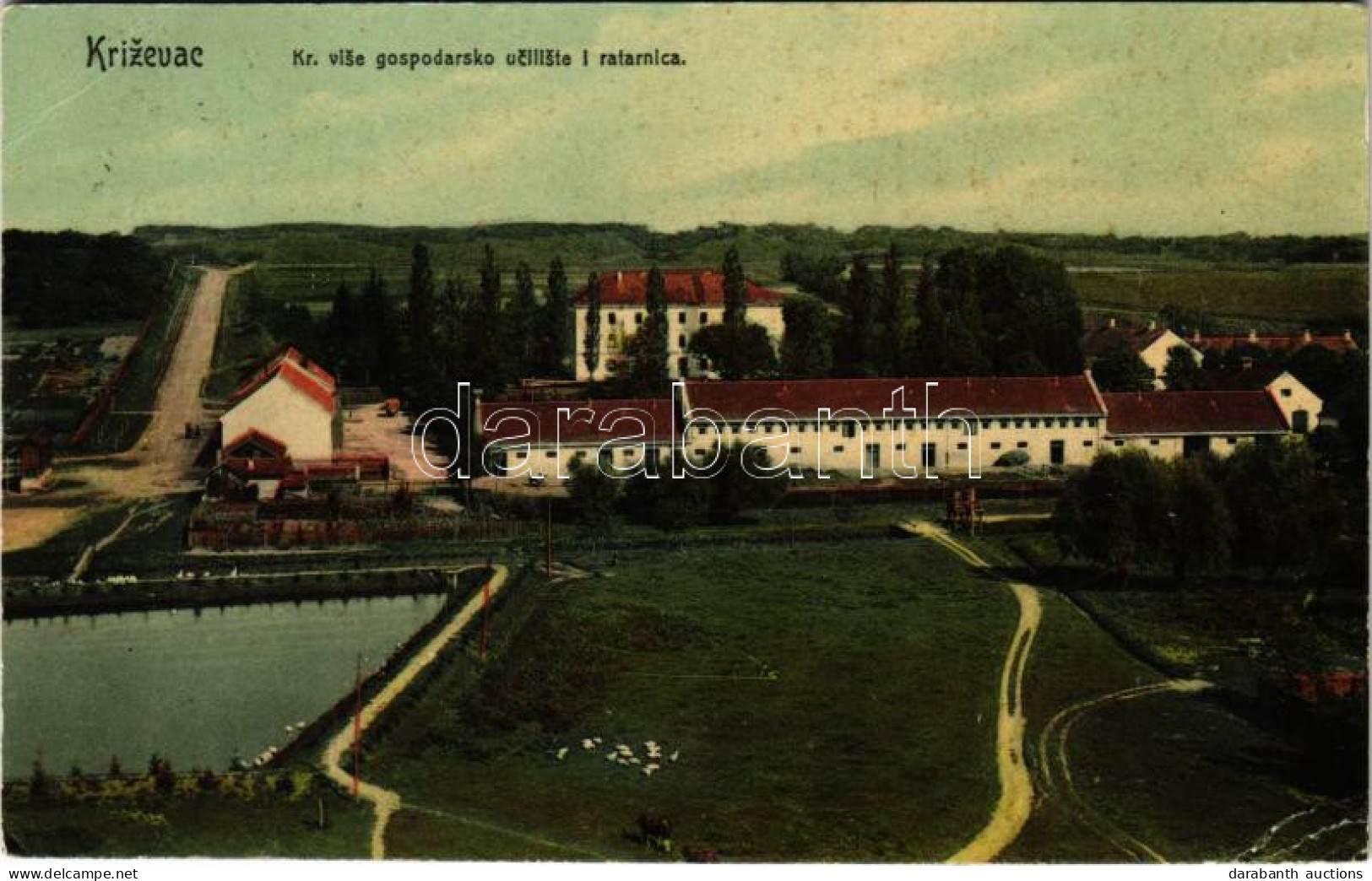 T2/T3 1909 Kőrös, Krizevac, Krizevci; Kr. Vise Gospodarsko Uciliste I Ratarnica / Economic Schools And Farm (EK) - Unclassified