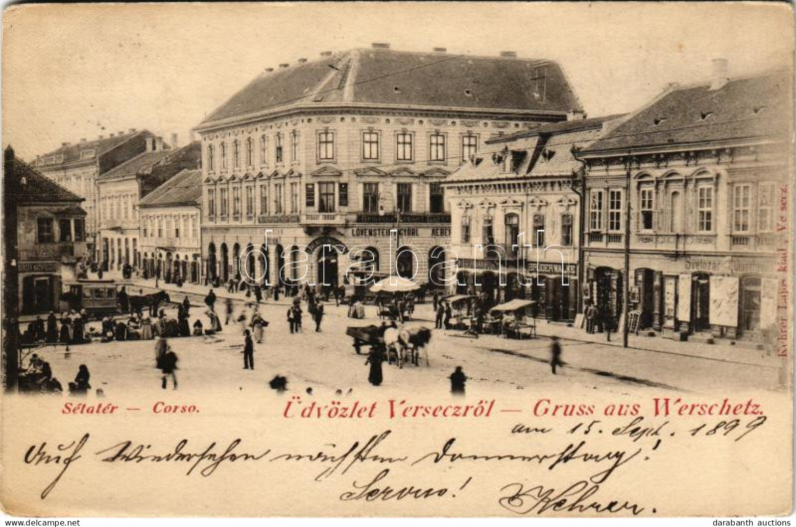 * T2/T3 1899 (Vorläufer) Versec, Werschetz, Vrsac; Sétatér, Berger Nachfolger, A. Poller, G. Florian, Lövenstein és Győr - Non Classés