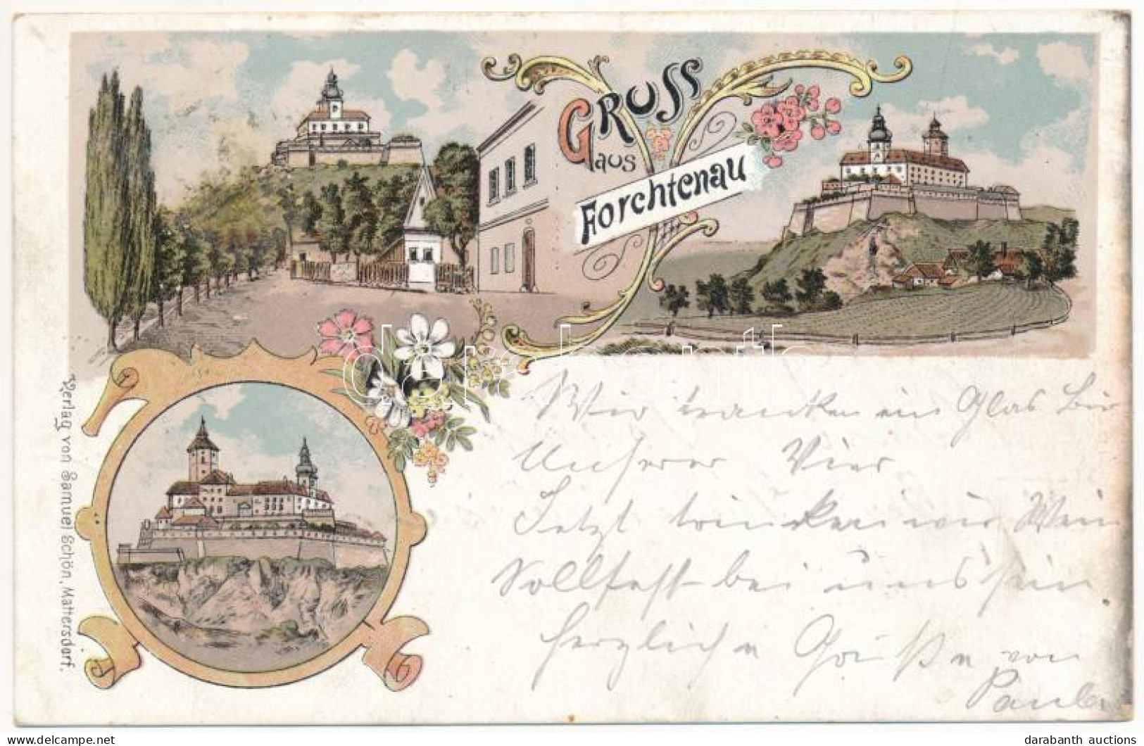 T2/T3 1898 (Vorläufer) Fraknó, Forchtenstein; Schloss Frochtenau / Kastély / Castle. Samuel Schön Art Nouveau, Floral, L - Sin Clasificación