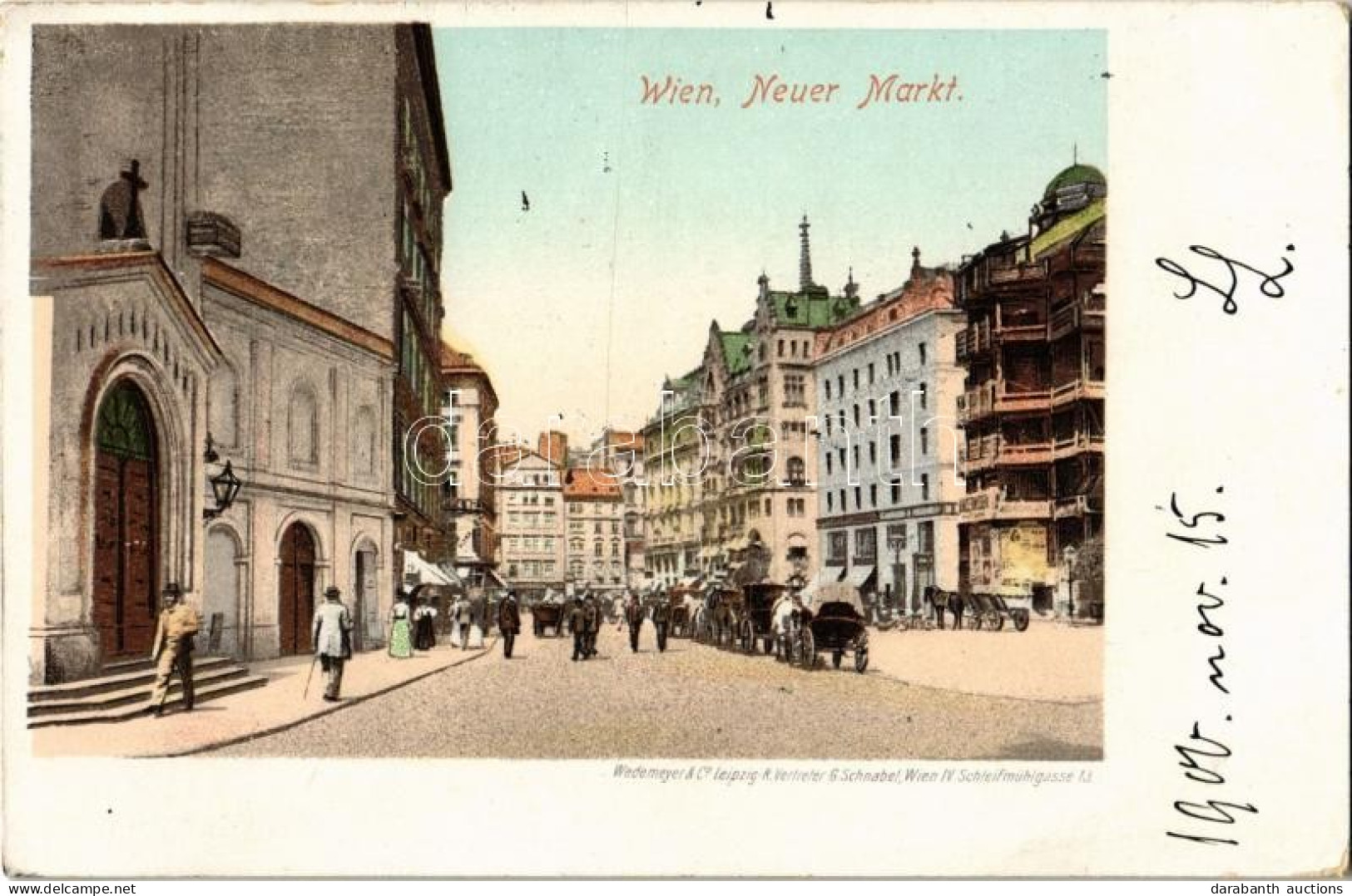 T2 1900 Wien, Vienna, Bécs; Neuer Markt / Square. Wedemeyer & Co. - Sin Clasificación