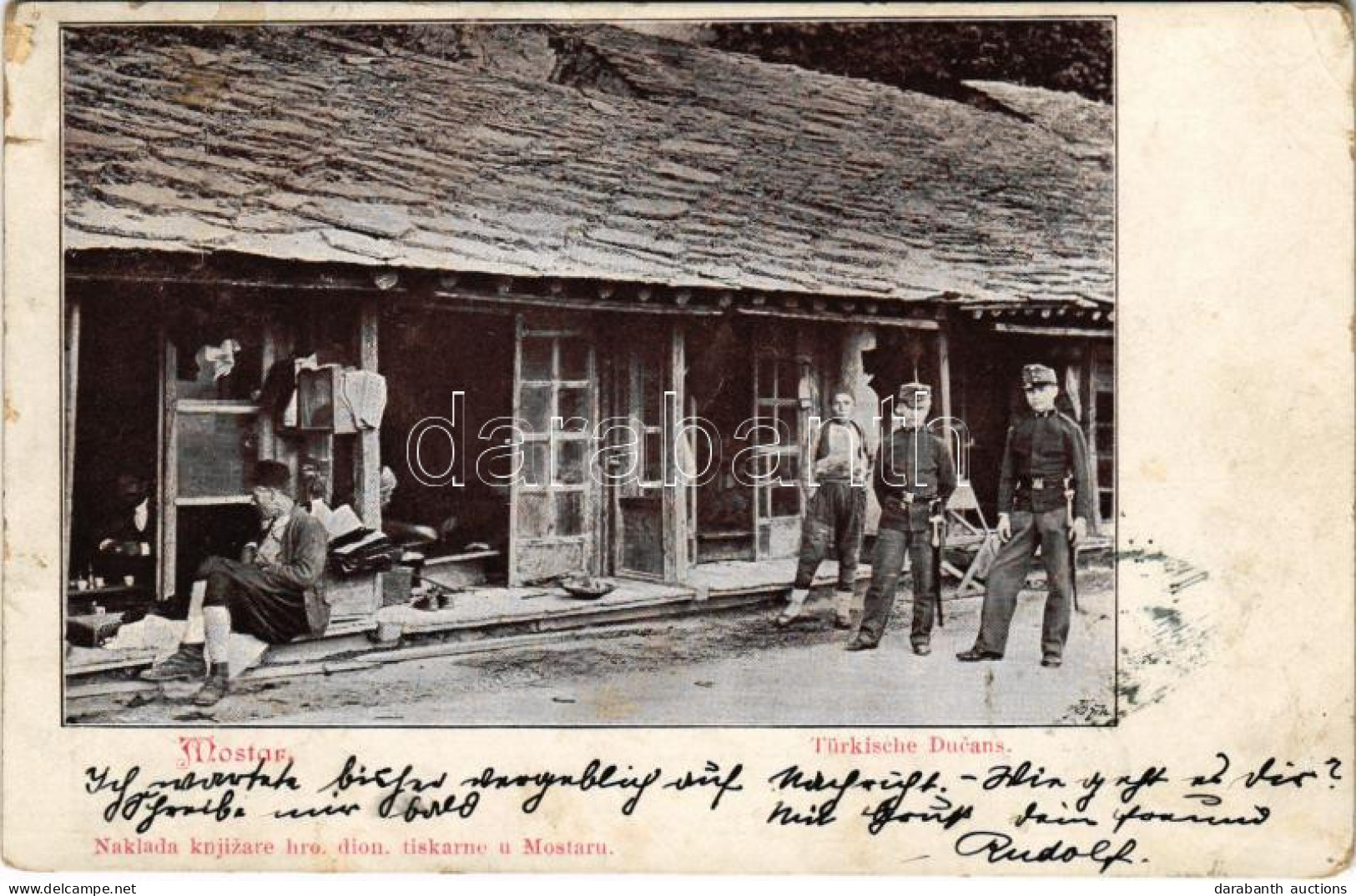 T2/T3 1900 Mostar, Türkische Ducans / Turkish Bazaar Shop + "K. Und K. Milit. Post Mostar" (EK) - Non Classés