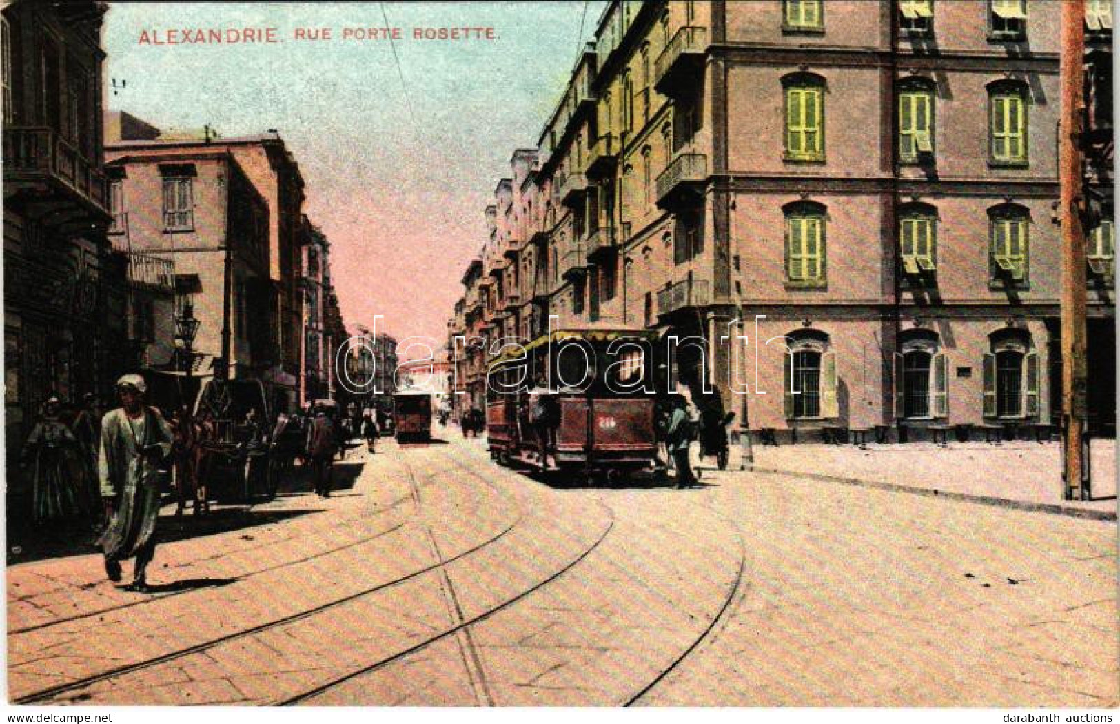 ** T1/T2 Alexandria, Alexandrie; Rue Porte Rosette / Street, Trams, Shop - Sin Clasificación