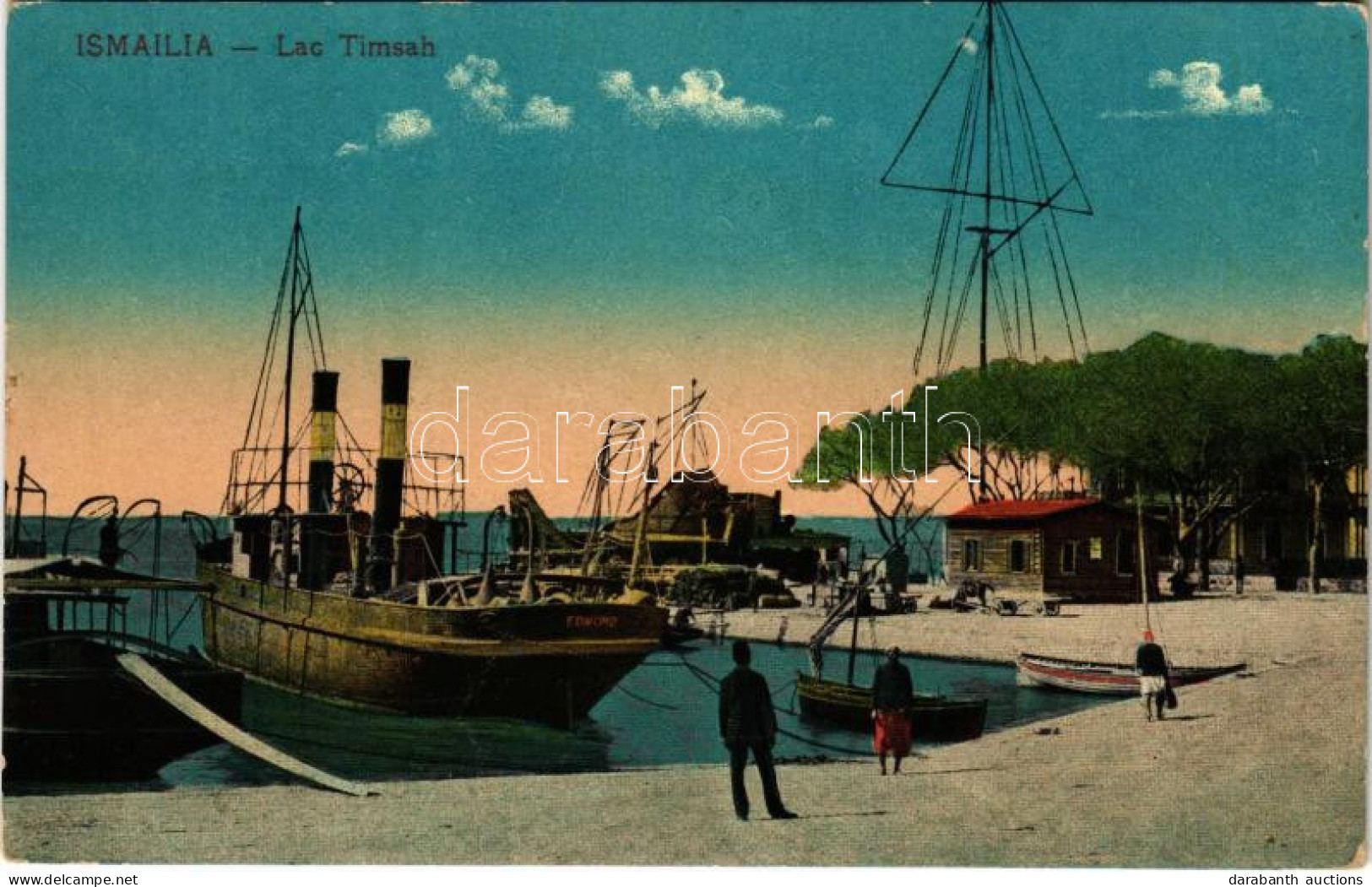 ** T2/T3 Ismailiyah, Ismailia; Lac Timsah / Timsah Lake, "EDMOND" Steamship (fa) - Non Classés