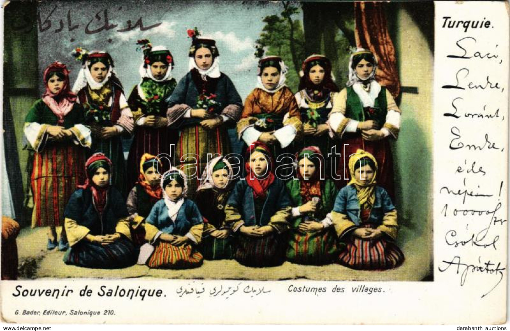 T2/T3 Thessaloniki, Saloniki, Salonica, Salonique; Costumes Des Villages / Folklore - Kézdi-Kovács László Festőművész Le - Unclassified