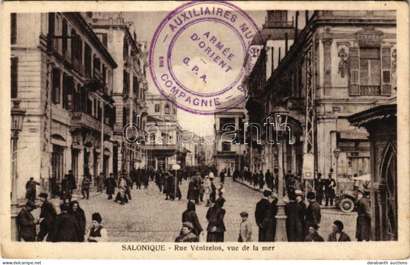 * T2/T3 1917 Thessaloniki, Saloniki, Salonica, Salonique; Rue Vénizelos, Vue De La Mer / Street - Ohne Zuordnung