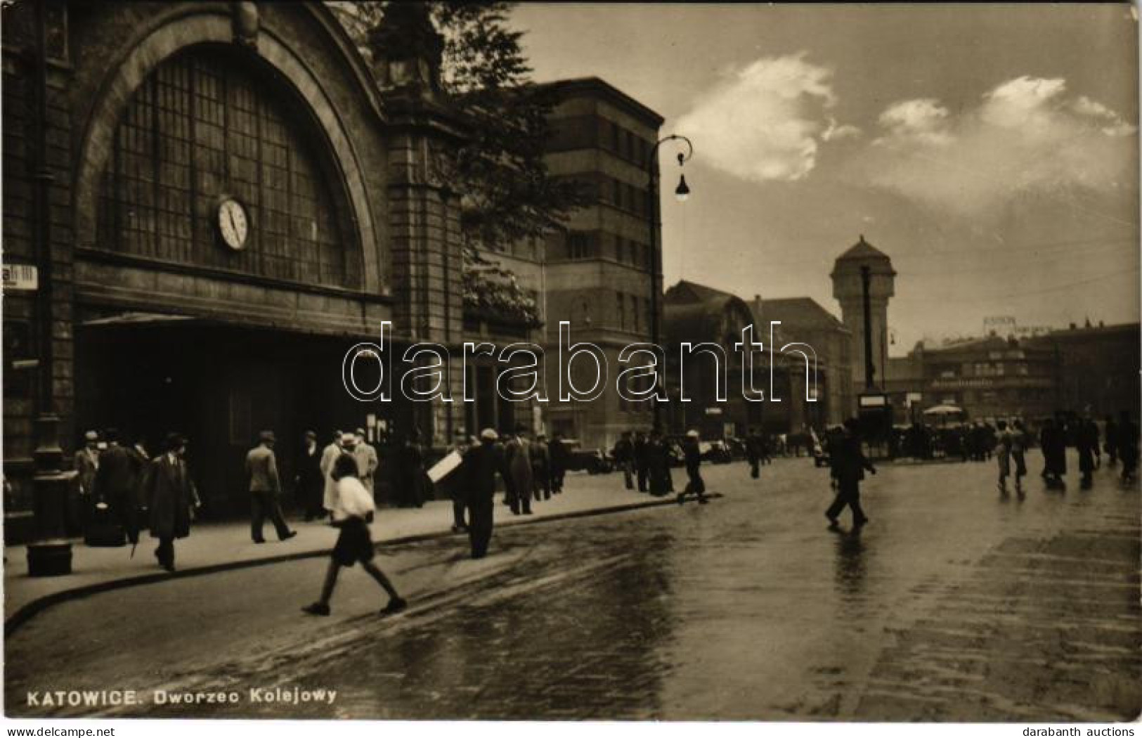 T2 1938 Katowice, Kattowitz; Dworzec Kolejowy, Radion / Railway Station - Non Classés