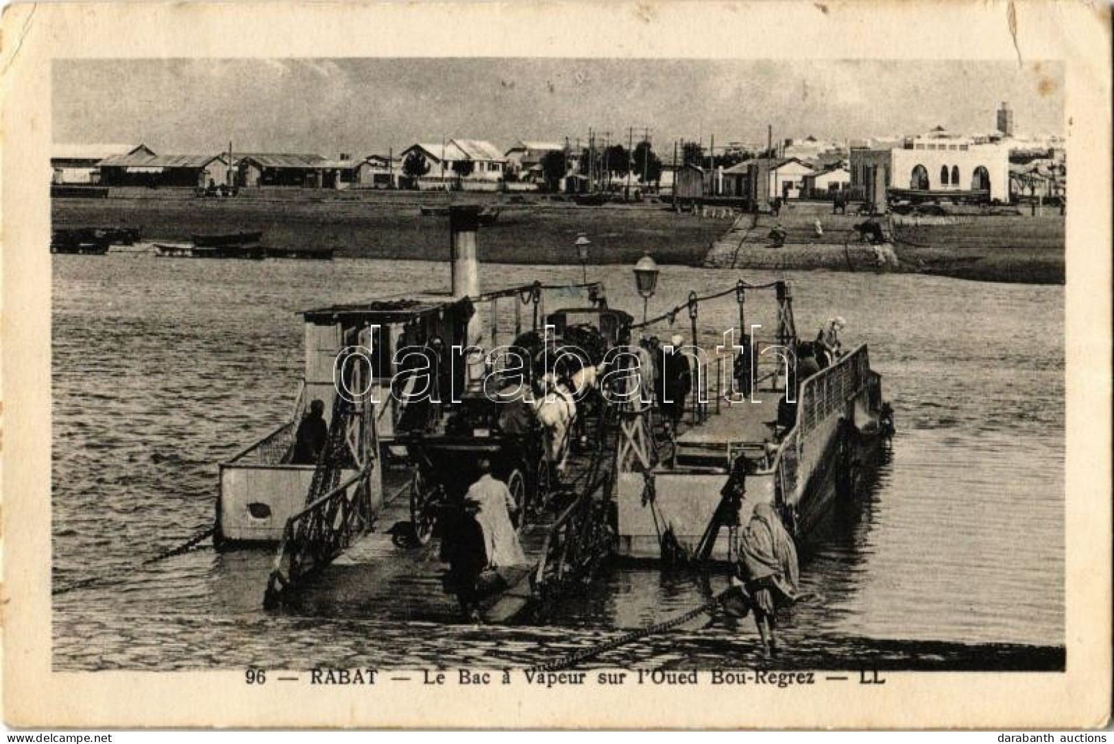 * T2/T3 Rabat, Le Bac A Vapeur Sur L'Oued Bou-Regrez / Steam Ferry (EK) - Non Classés