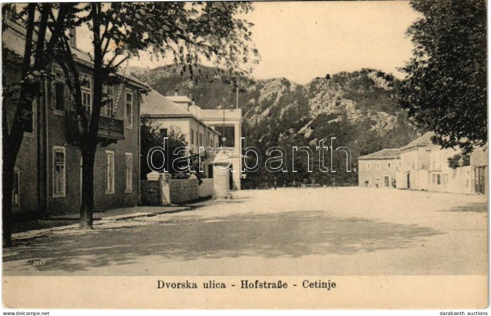 T2/T3 1917 Cetinje, Cettinje, Cettigne; Dvorska Ulica / Hofstraße / Street View, Palace (EK) - Zonder Classificatie