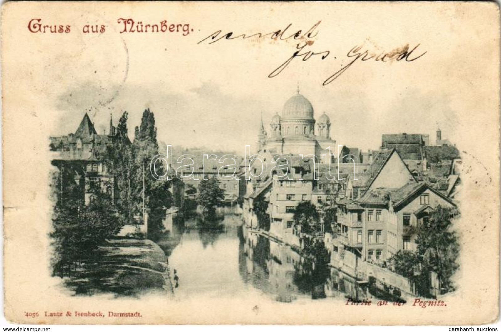 T2/T3 1897 (Vorläufer!) Nürnberg, Nuremberg; Partie An Der Pegnitz / Synagogue / Zsinagóga (small Tear) - Ohne Zuordnung