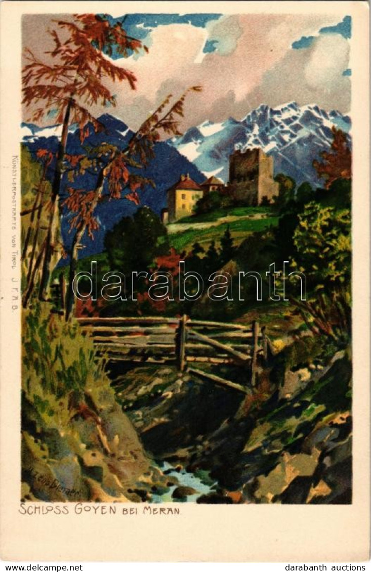 ** T1 Merano, Meran (Südtirol); Schloss Goyen / Castel Gaiano. Künstlerpostkarte Von Tirol Litho S: H. Zeno Diemer - Zonder Classificatie