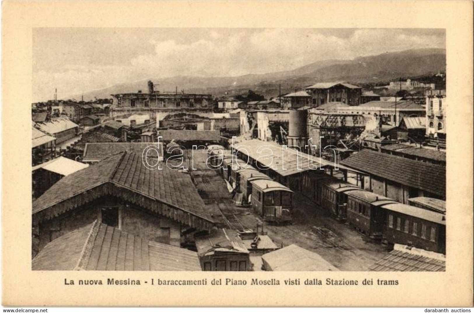 ** T1 Messina, La Nuova I Baraccamenti Del Piano Mosella Visti Dalla Stazione Dei Trams / New Quarter Mosella From The T - Non Classificati