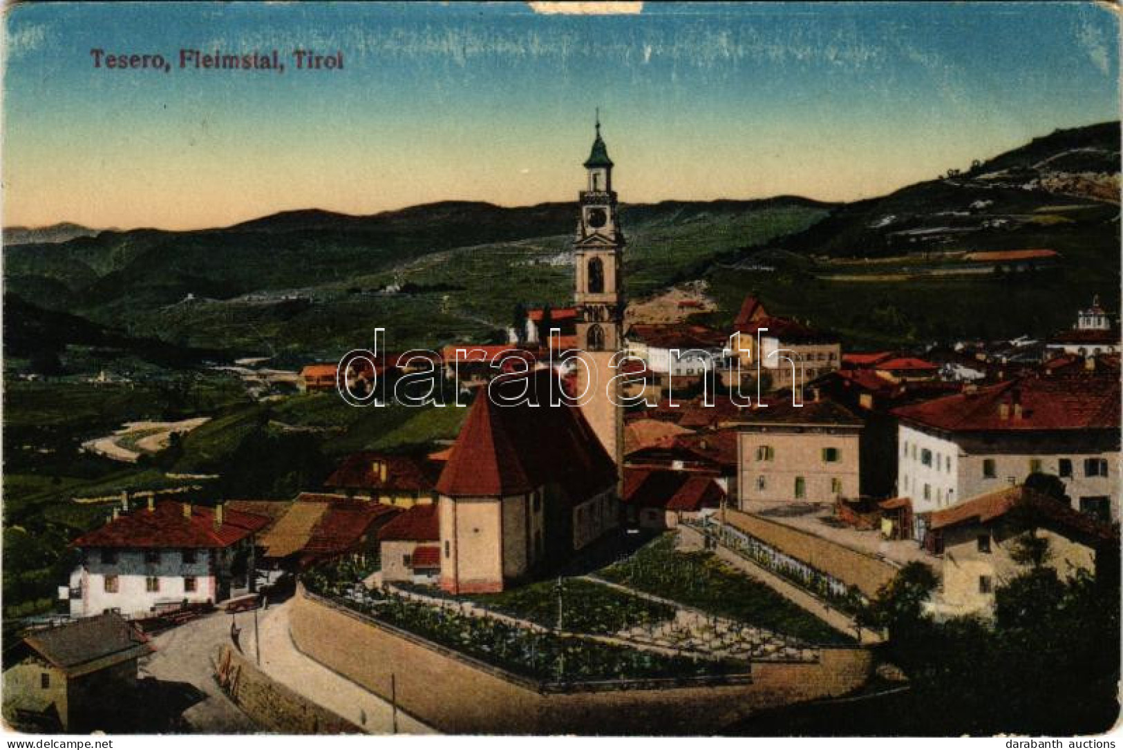 ** T2/T3 Tesero, Teser Im Fleimstal (Südtirol); Church (worn Corners) - Non Classificati