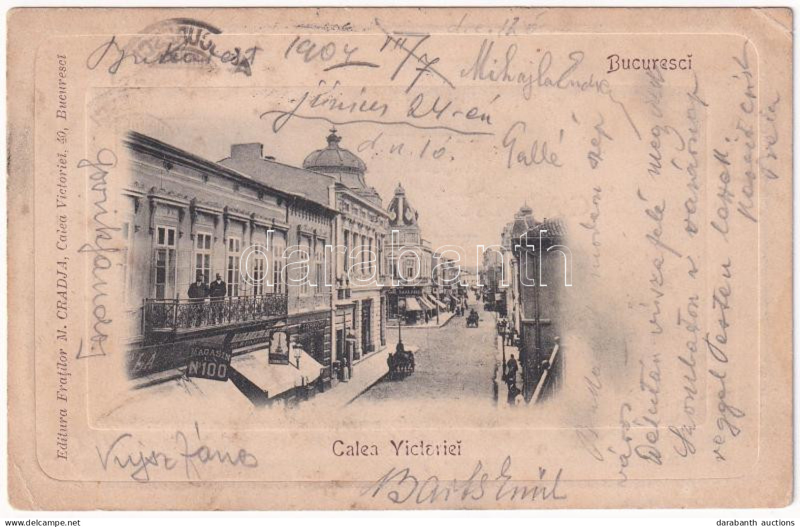 * T3 1904 Bucharest, Bukarest, Bucuresti, Bucuresci; Calea Victoriei, Magasin No. 100. / Street, Shops (Rb) - Non Classificati