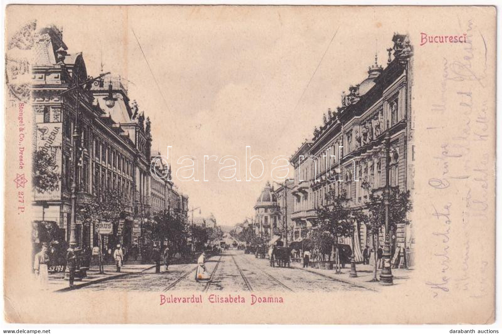 T2/T3 1906 Bucharest, Bukarest, Bucuresti, Bucuresci; Bulevardul Elisabeta Doamna, Drogueria / Street, Drugstore Shop (E - Ohne Zuordnung