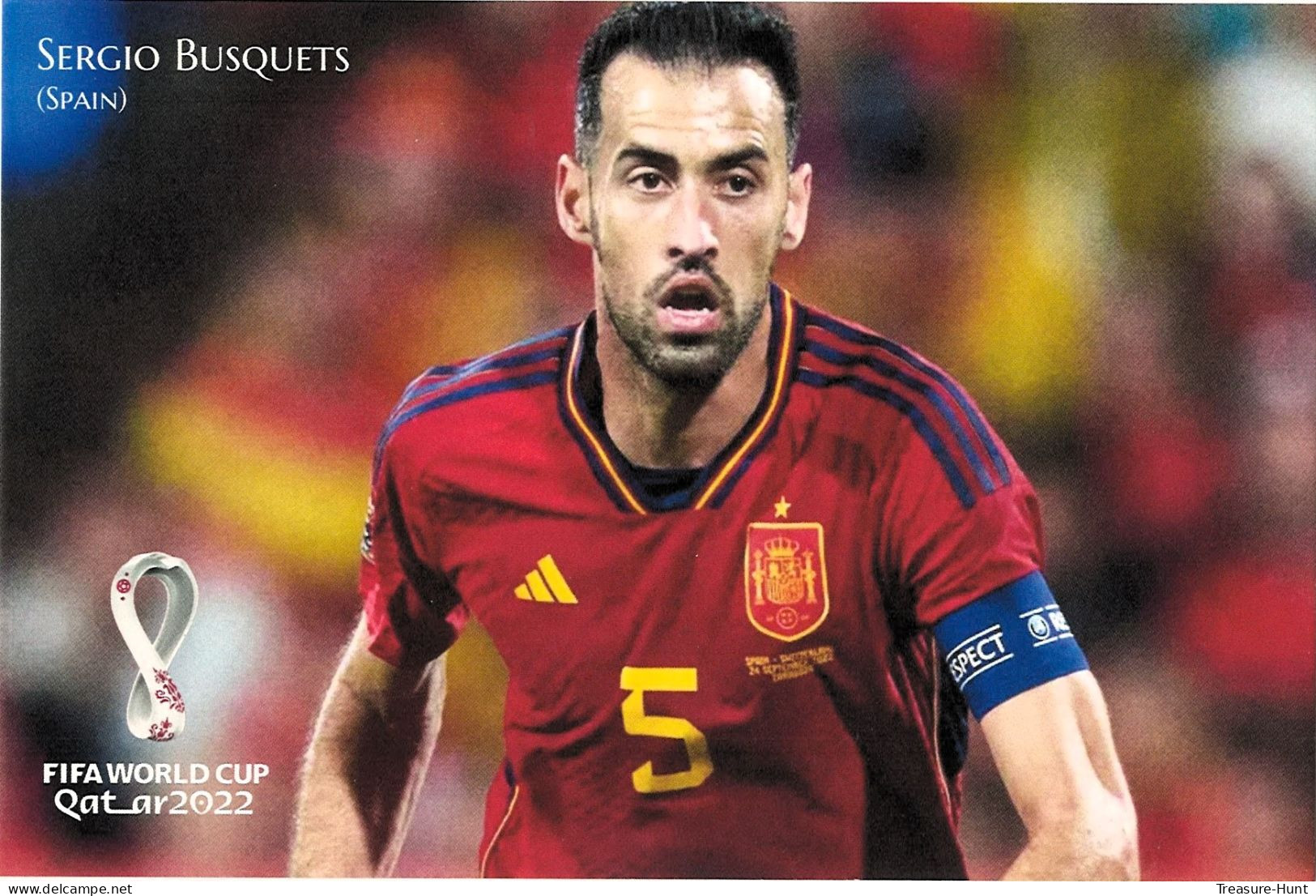 RARE Collector's Edition Picture POSTCARD, 2022 FIFA World Cup Soccer Football In Qatar, Spain Player Sergio Busquets - 2022 – Qatar
