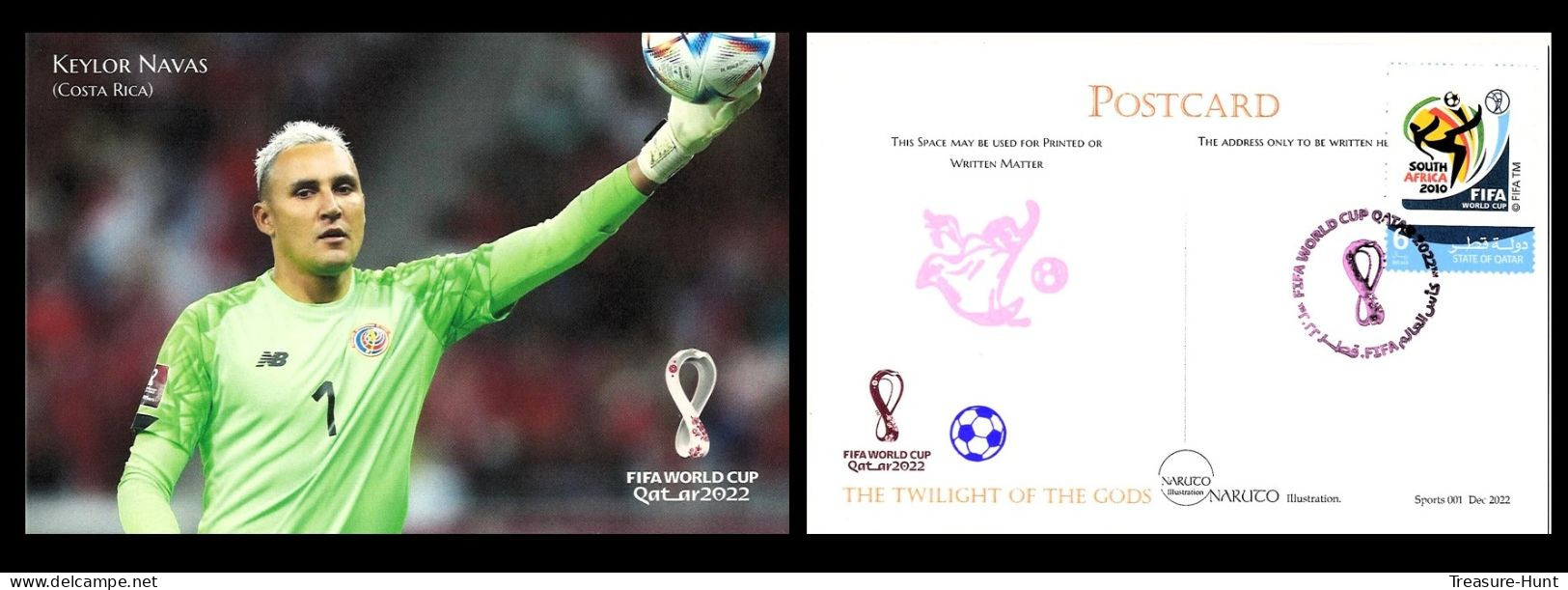 RARE Collector's Edition Picture POSTCARD, 2022 FIFA World Cup Soccer Football In Qatar, Costa Rica Player Keylor Navas - 2022 – Qatar
