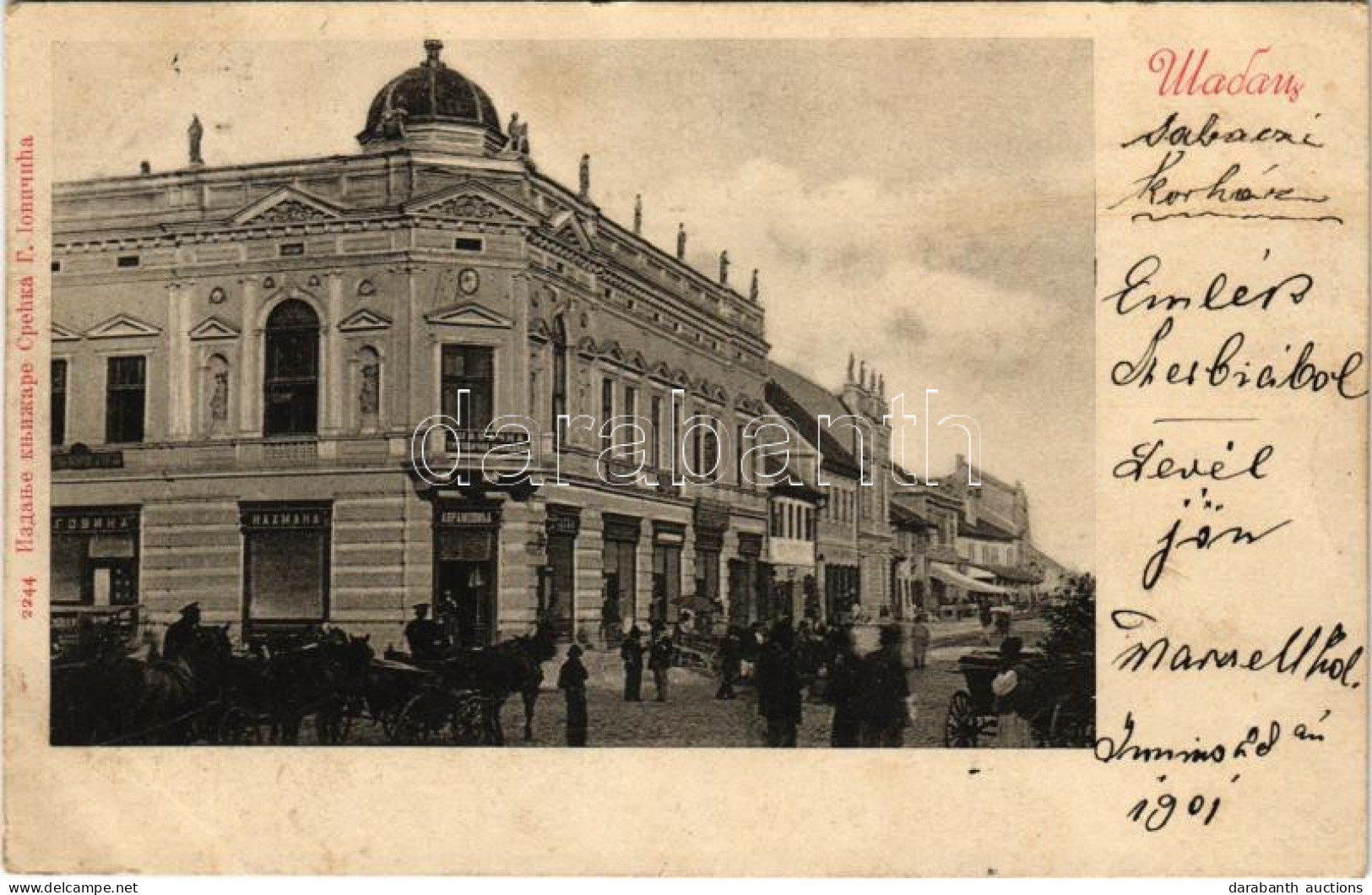 T2/T3 1901 Sabac, Szabács, Schabatz; Maison De M. Krsmanovitch (Krsmanovic), Shops (EK) - Ohne Zuordnung