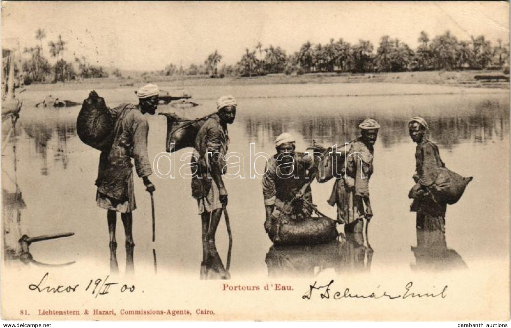 T2/T3 1900 Porteurs D'Eau / Egyiptomi Vízhordók / Egyptian Folklore, Water Carriers (EK) - Ohne Zuordnung