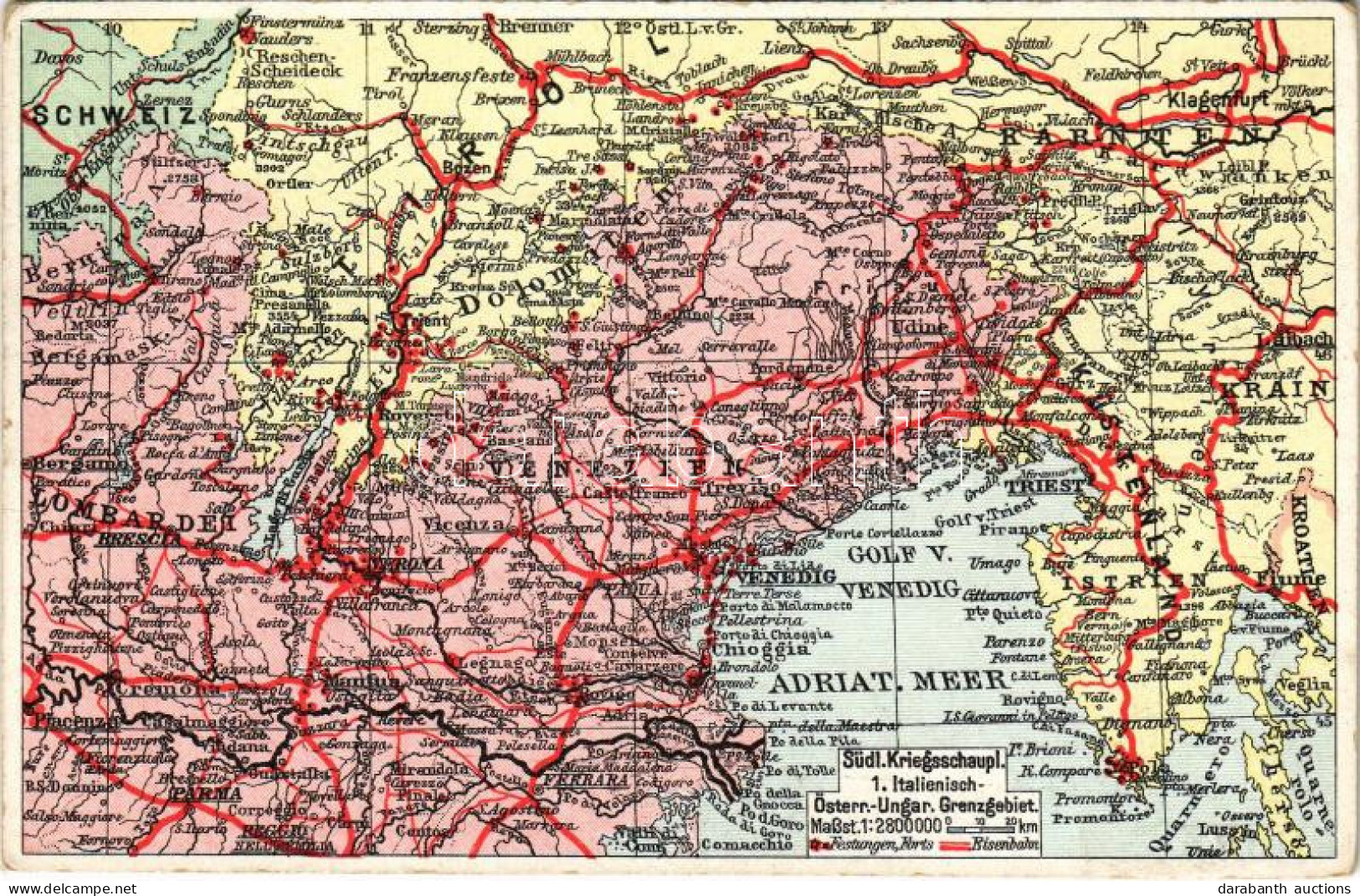 ** T2/T3 Postkarte Des Südlichen ( Ital.-Österr.-Ungar.) Kriegsschauplatzes Nr. 1. / Első Világháborús Déli Hadszíntér T - Zonder Classificatie