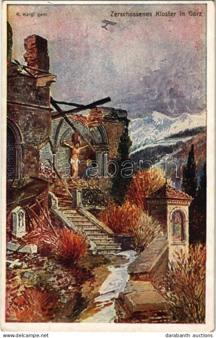 ** T2 Zerschossenes Kloster In Görz. Offizielle Karte Für Rotes Kreuz, Kriegsfürsorgeamt, Kriegshilfsbüro Nr. 363. / WWI - Non Classés