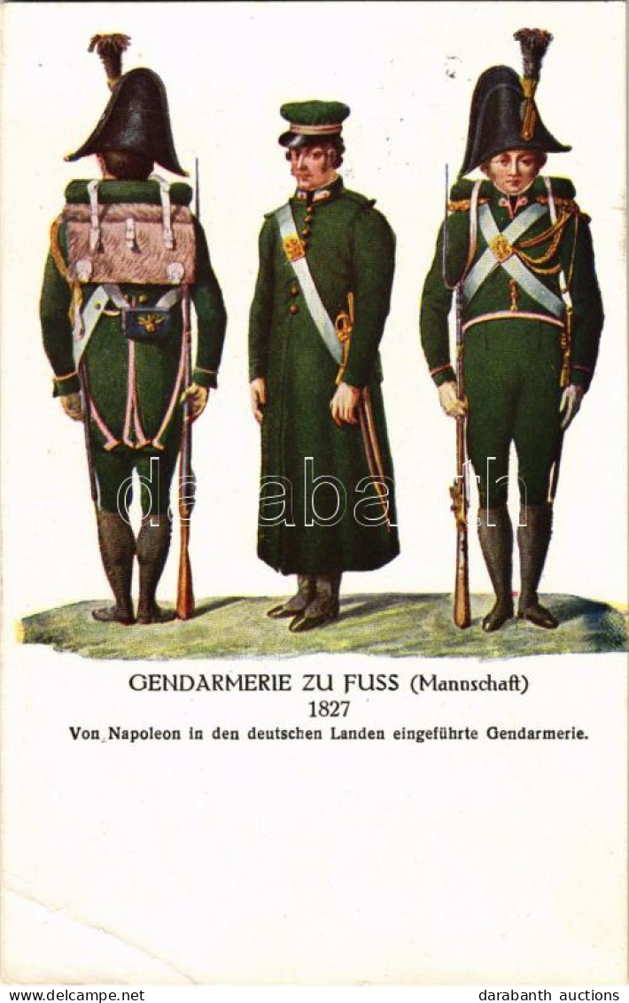 T3 1929 Gendarmerie Zu Zu Fuss (Mannschaft) 1827 Von Napoleon In Den Deutschen Landen Eingeführte Gendarmerie. 75 Jahre  - Zonder Classificatie