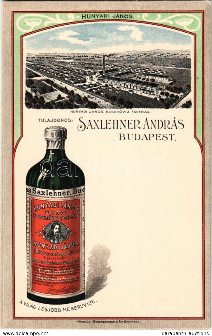 ** T2 Budapest XI. Saxlehner András Hunyadi János Keserűvíz üzeme, Reklám / Andreas Saxlehner Etablissement Hunyadi Jáno - Non Classés